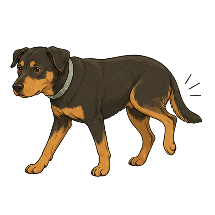 Dog limping or raising a leg