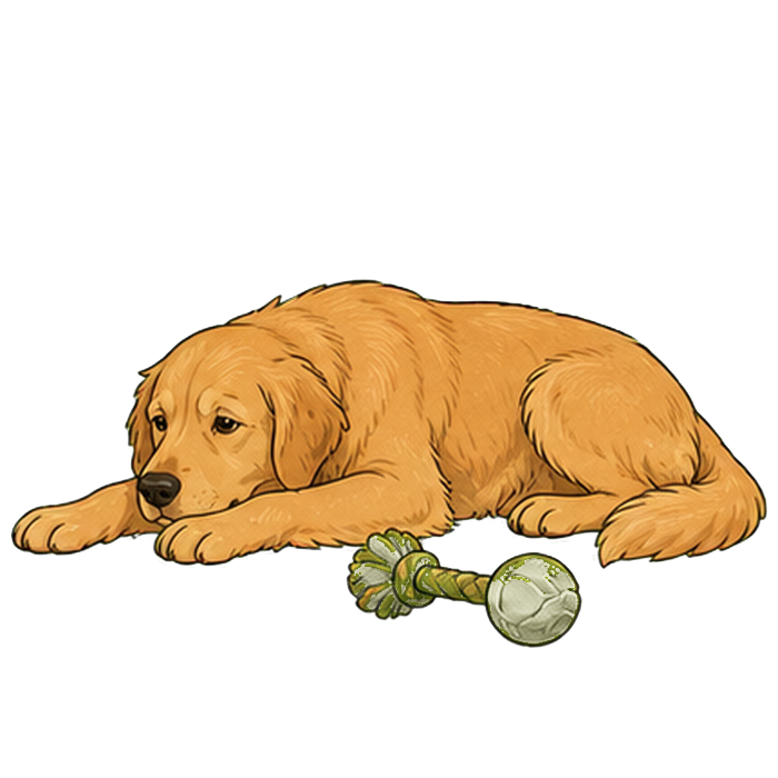 Dog showing less interest in toys